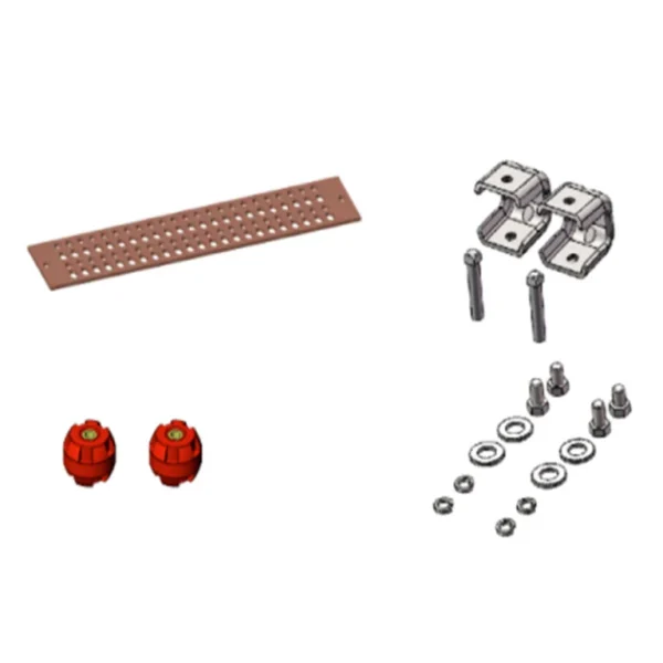 Copper Buss Bar Kit, 1/4 in X 2 in X 20 in